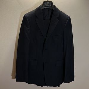 Ike Behar, Navy blue boys suit jacket and pants, size 12 - like new!